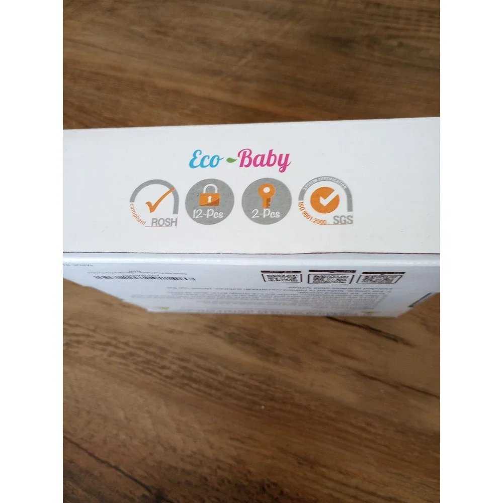Eco-Baby Set Of 12 Magnetic Safety Locks With 2 Keys NIB